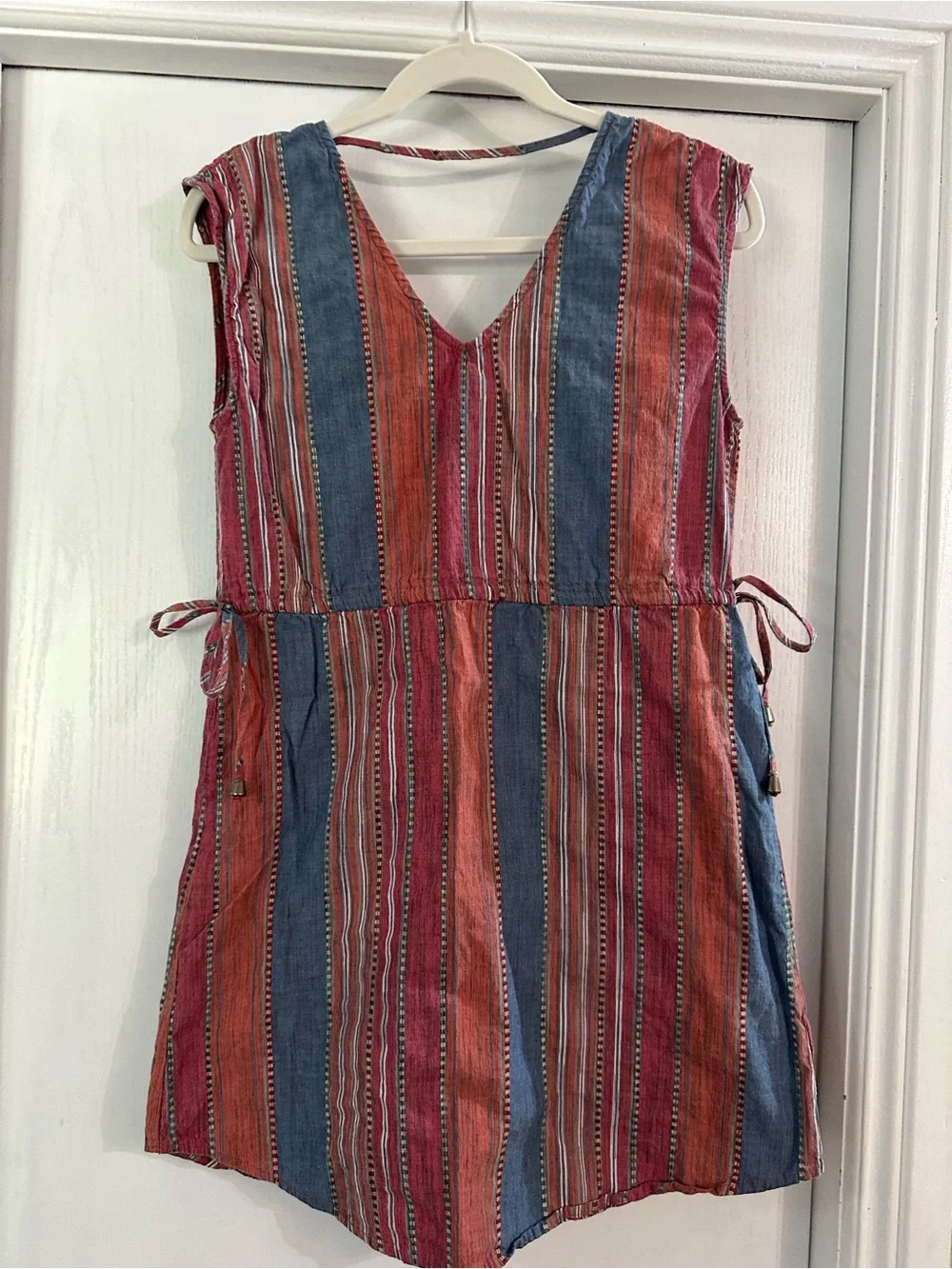 Universal Thread Red-Striped Cream Label Button-Up - Picture 1 of 3